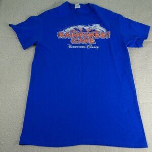 Downtown Disney Rainforest Cafe Blue T-Shirt Med